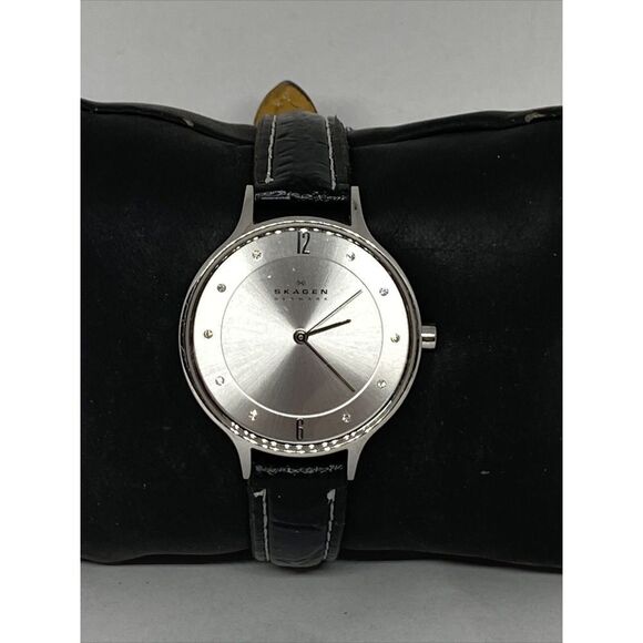 Skagen Anita Lille SKW2149 Women\'s Black Leather Analog Dial Watch Quartz JK640 main image 12